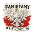 dekoracja na narodowe swieto niepodleglosci 11 listopada plakat na okno drzwi godlo 1918 marsz