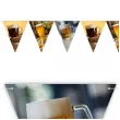 dekoracja na oktoberfest baner papierowy kufle piwa girlanda do powieszenia 3 6 m