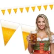 dekoracja na oktoberfest baner papierowy piwo z pianka girlanda do powieszenia 3 6 m
