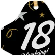 dekoracja na osiemnastke urodziny zawieszki na alokohol liczba 18 czarno zlota glamour x10