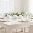 dekoracja na pierwsza komunie swieta wesele chrzest pompon bibulowy bialy 25 cm