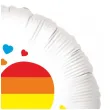 dekoracja na pride month parade rownosci balon foliowy lgbt teczowe serce bialy 18 rnd