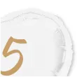 dekoracja na rocznice slubu srebrne gody balon foliowy serce liczba 25 bialy 18 hrt