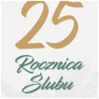 dekoracja na rocznice slubu srebrne gody balon foliowy serce liczba 25 bialy 18 hrt