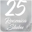 dekoracja na rocznice slubu srebrne gody balon foliowy serce liczba 25 srebrny 18 hrt