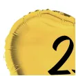 dekoracja na rocznice slubu srebrne gody balon foliowy serce liczba 25 zloty 18 hrt