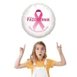 dekoracja na rozowy pazdziernik balon foliowy wstazka miesiac swiadomosci raka piersi 18 rnd