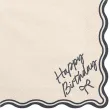 dekoracja na stol urodziny serwetki papierowe happy birthday kokardka bezowe 33 cm 12 szt