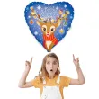 dekoracja na swieta boze narodzenie balon foliowy renifer serce prezent 18 hrt