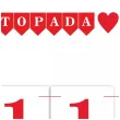 dekoracja na swieto 11 listopada baner flagi z sercami bialo czerwony 2 3 m