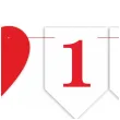 dekoracja na swieto 11 listopada baner flagi z sercami bialo czerwony 2 3 m