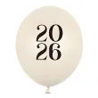 dekoracja na sylwestra balony lateksowe 2026 czarne kremowe nowy rok do girland 12 6 szt