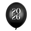 dekoracja na sylwestra balony lateksowe 2026 czarne kremowe nowy rok do girland 12 6 szt