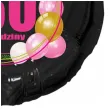 dekoracja na urodziny balon foliowy baloniki liczba 30 czarno rozowy 18 rnd