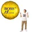 dekoracja na urodziny balon foliowy bosski 18 latek zloty prezent osiemnastka 18 rnd