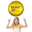 dekoracja na urodziny balon foliowy bosski 70 latek zloty prezent do girlandy 18 rnd