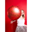 dekoracja na urodziny balon foliowy happy birthday czerwony matowy do girland 18 rnd