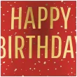 dekoracja na urodziny balon foliowy happy birthday czerwony matowy do girland 18 rnd