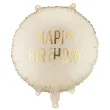dekoracja na urodziny balon foliowy happy birthday kremowy matowy do girland 18 rnd