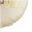 dekoracja na urodziny balon foliowy happy birthday kremowy matowy do girland 18 rnd