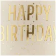 dekoracja na urodziny balon foliowy happy birthday kremowy matowy do girland 18 rnd