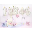 dekoracja na urodziny balon foliowy jednorozec cyfra 3 kremowy xl 46 5 dgt