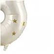 dekoracja na urodziny balon foliowy jednorozec cyfra 3 kremowy xl 46 5 dgt