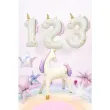 dekoracja na urodziny balon foliowy jednorozec cyfra 4 kremowy xl 46 5 dgt