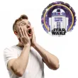 dekoracja na urodziny balon foliowy star wars galaxy droid r2 d2 gwiezdne wojny 18 rnd