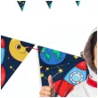 dekoracja na urodziny baner flagi girlanda papierowa kosmos rakieta do powieszenia 360 cm