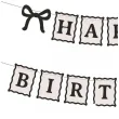 dekoracja na urodziny baner girlanda happy birthday kokardki 100 cm