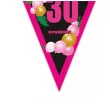 dekoracja na urodziny baner girlanda papierowa liczba 30 baloniki czarno rozowy 3 6 m
