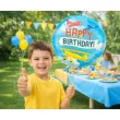 dekoracja na urodziny chlopca balon foliowy samoloty happy birthday 18 rnd