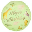dekoracja na urodziny do przedszkola balon foliowy happy birthday zwierzeta safari jungle