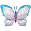 dekoracja na urodziny dzien dziecka duzy balon foliowy motyl niebieski do girland 30 shp