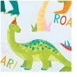 dekoracja na urodziny dzien dziecka serwetki papierowe dinozaury 33 cm 20 szt