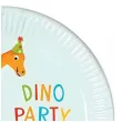 dekoracja na urodziny dzien dziecka talerzyki papierowe dinozaury 20 cm 8 szt