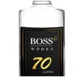 dekoracja na urodziny etykiety na butelki bosski 70 latek czarne 85x120 mm 5 szt