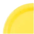 dekoracja na urodziny jednorazowa zastawa stolowa talerzyki papierowe monokolor zolte 18 cm x6