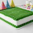 dekoracja na urodziny kibica pilkarza oplatek na tort pilka nozna boisko zielony 21x29 cm