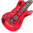 dekoracja na urodziny koncert festiwal dmuchaniec gitara elektryczna czerwona 106 cm