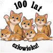dekoracja na urodziny milosnika kotow balon foliowy 100 lat czlowieku prezent 18 rnd