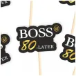 dekoracja na urodziny pikery bosski 80 latek ozdobne szpilki na muffinki babeczki 6 szt