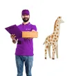 dekoracja na urodziny safari party stojacy balon foliowy zyrafa 47