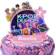 dekoracja na urodziny topper na tort k pop demon hunters personalizacja huntrix lowczynie