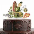 dekoracja na urodziny wedkarza topper na tort pikery wedkarz personalizacja