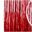 dekoracja na walentynki czerwona kurtyna imprezowa na drzwi metaliczna 250 x 90 cm