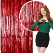 dekoracja na walentynki czerwona kurtyna imprezowa na drzwi metaliczna 250 x 90 cm