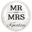 dekoracja na wesele prezent na slub balon foliowy mr mrs nazwisko personalizacja bialy 18