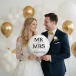 dekoracja na wesele prezent na slub balon foliowy mr mrs nazwisko personalizacja bialy 18